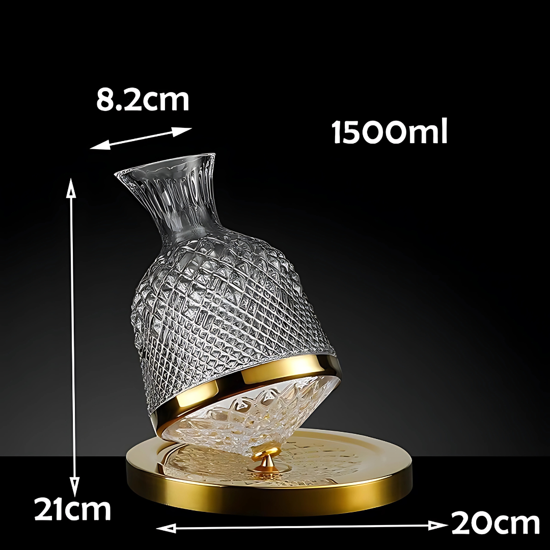Rotating Crystal Wine Decanter