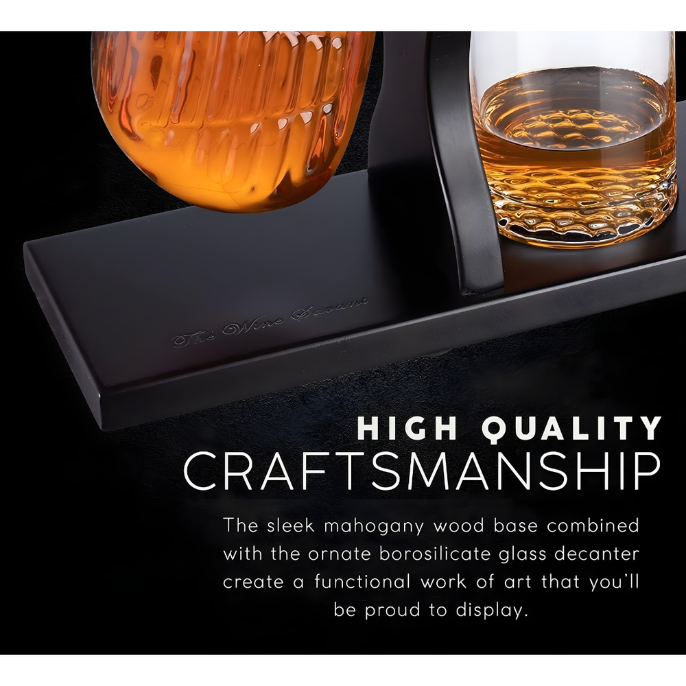 Golf Whiskey Decanter Set - Pure Crystal (Premium Gift Box) showcasing high quality craftsmanship and sleek design.