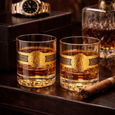 Crown & Crest Whiskey Glass - Made In Italy - Set Of 6