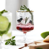 Gold Rim Brandy Glass