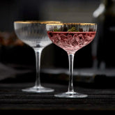 Gold Rim Coupe Glass