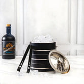 Silver Strip Black Ice Bucket