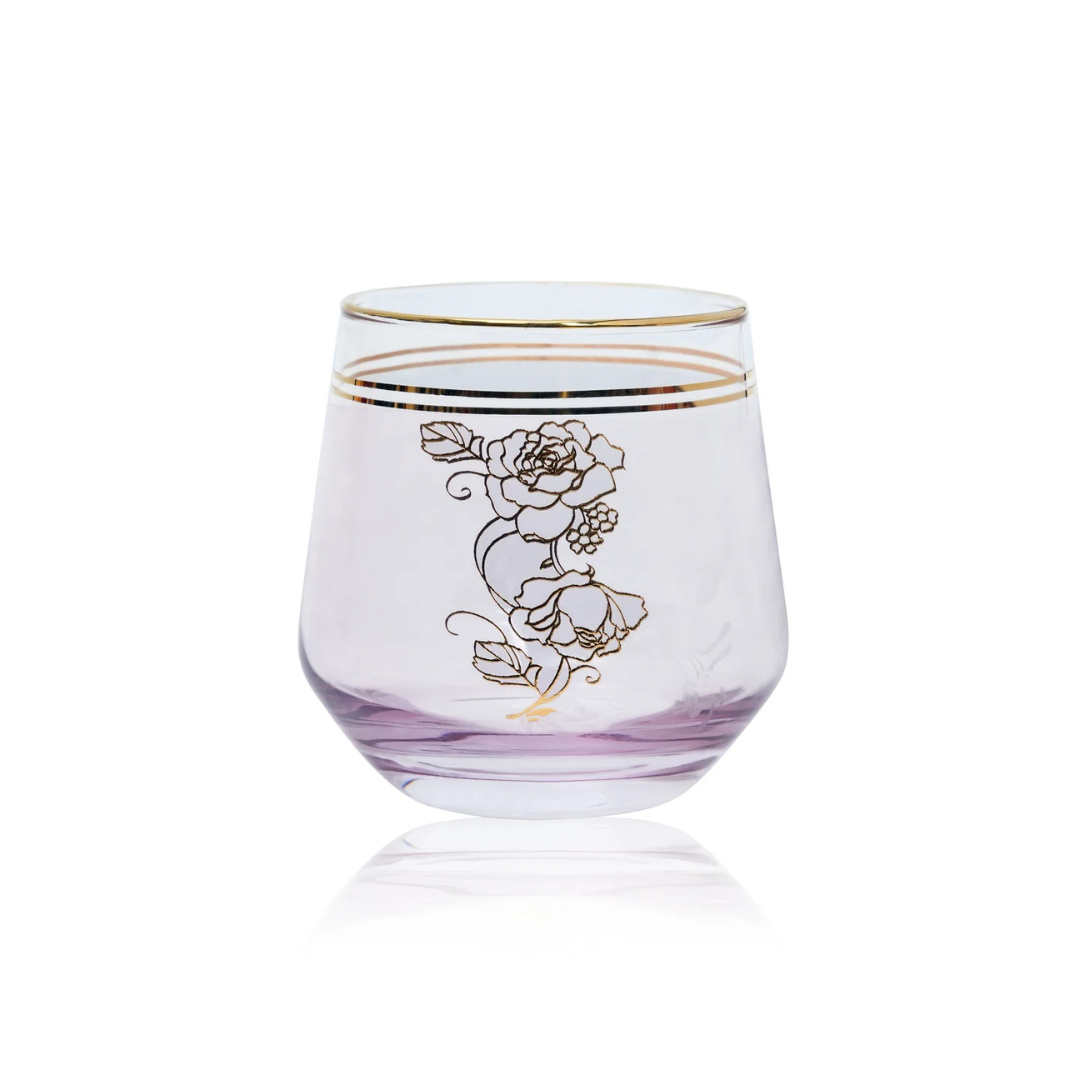 Blush & Gold Whiskey Glass (Pack Of 6) Blush & Gold Whiskey Glass (Pack Of 6)