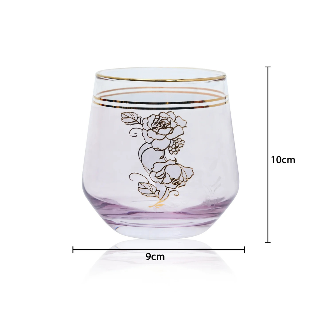 Blush & Gold Whiskey Glass (Pack Of 6) Blush & Gold Whiskey Glass (Pack Of 6)