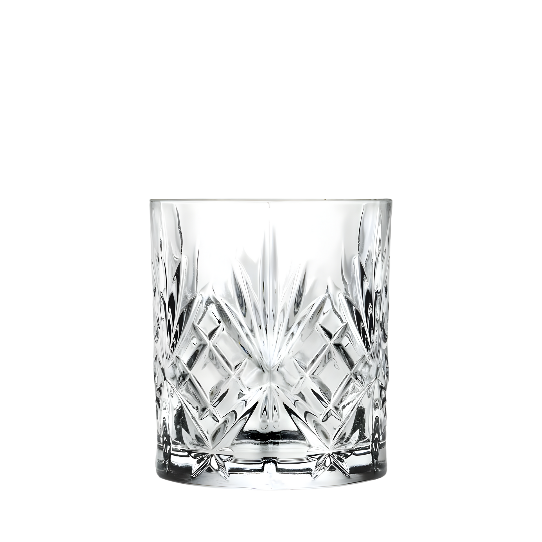 Kingshold Crystal Whiskey Glass - Set Of 6 - Made In Italy - Heavy Weight