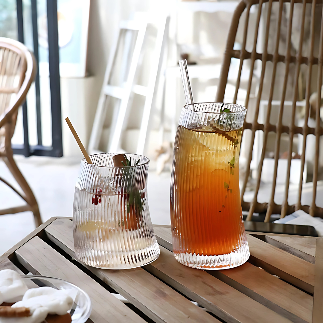 Tilted Striped Glass Big Tilted Striped Glass Big