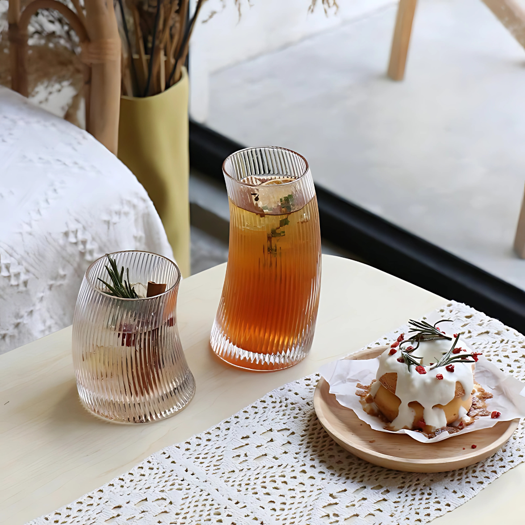 Tilted Striped Glass Big Tilted Striped Glass Big