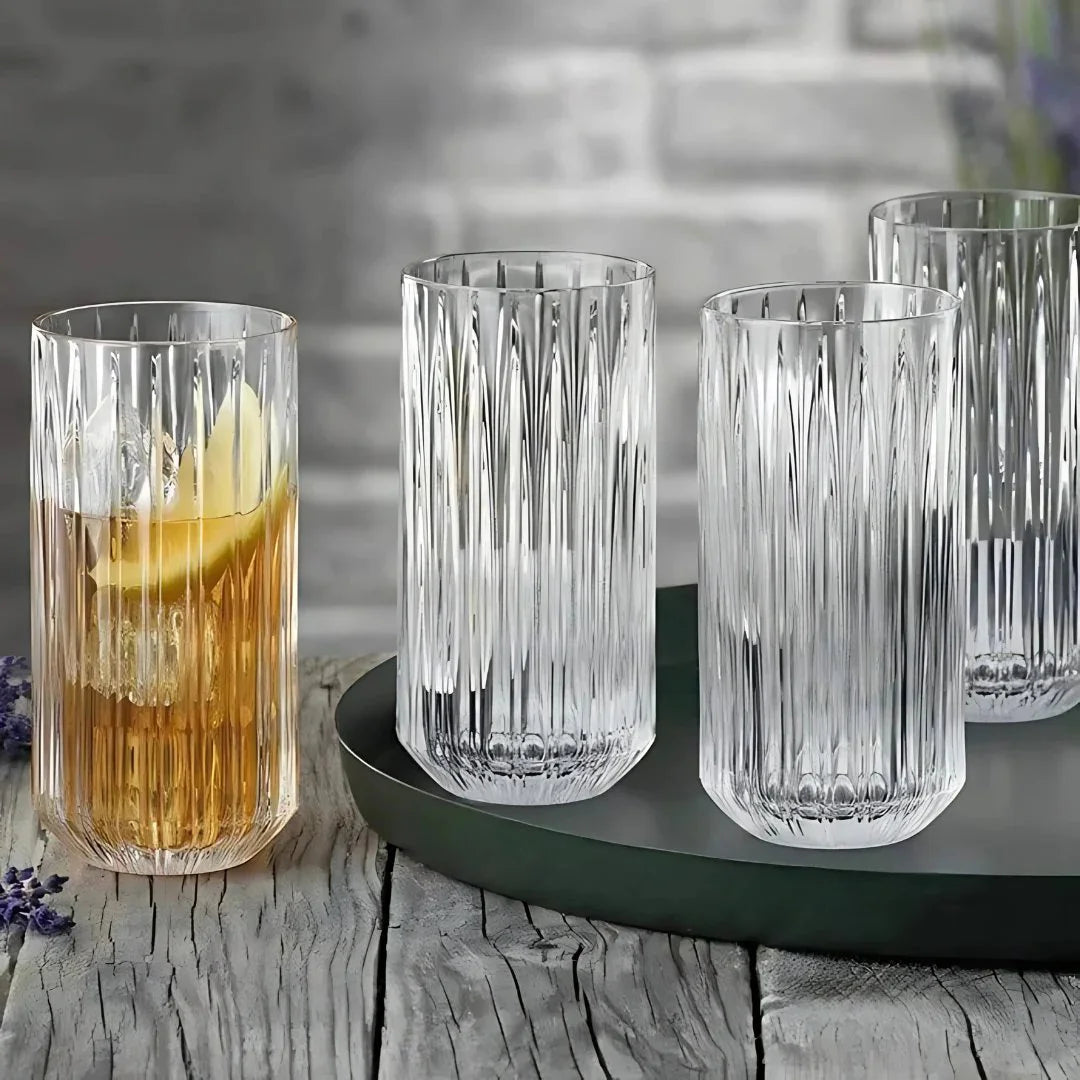 Ribbed Hi-Ball Glass (Set Of 6) Ribbed Hi-Ball Glass (Set Of 6)