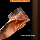 Revolving Vertical Stripped Whiskey Glass