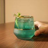 Emerald Gold Frost Whiskey Glass - Pack Of 4