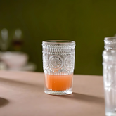 Royal Embossed Crystal Glass - Set Of 6