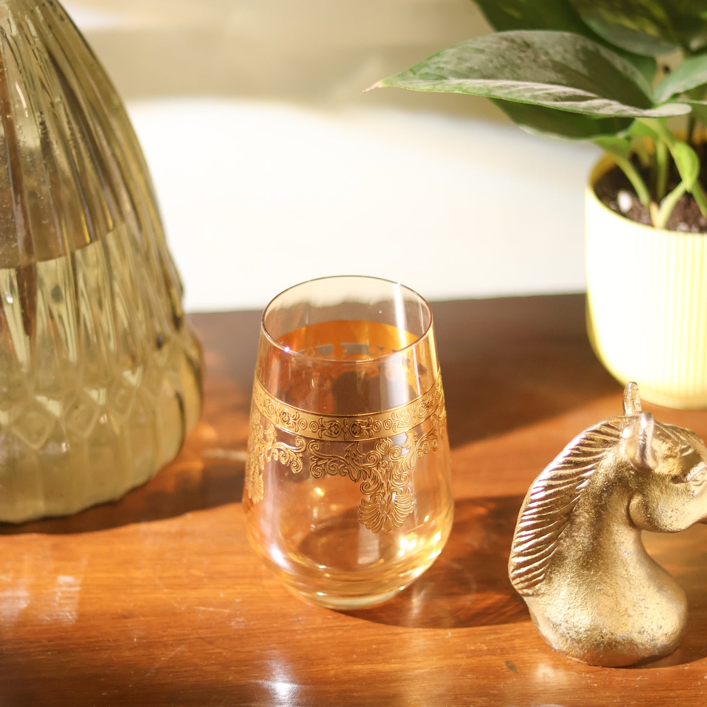 Emperors Gold Crystal Glass – Set of 6 - Made Of Bohemian Crystal