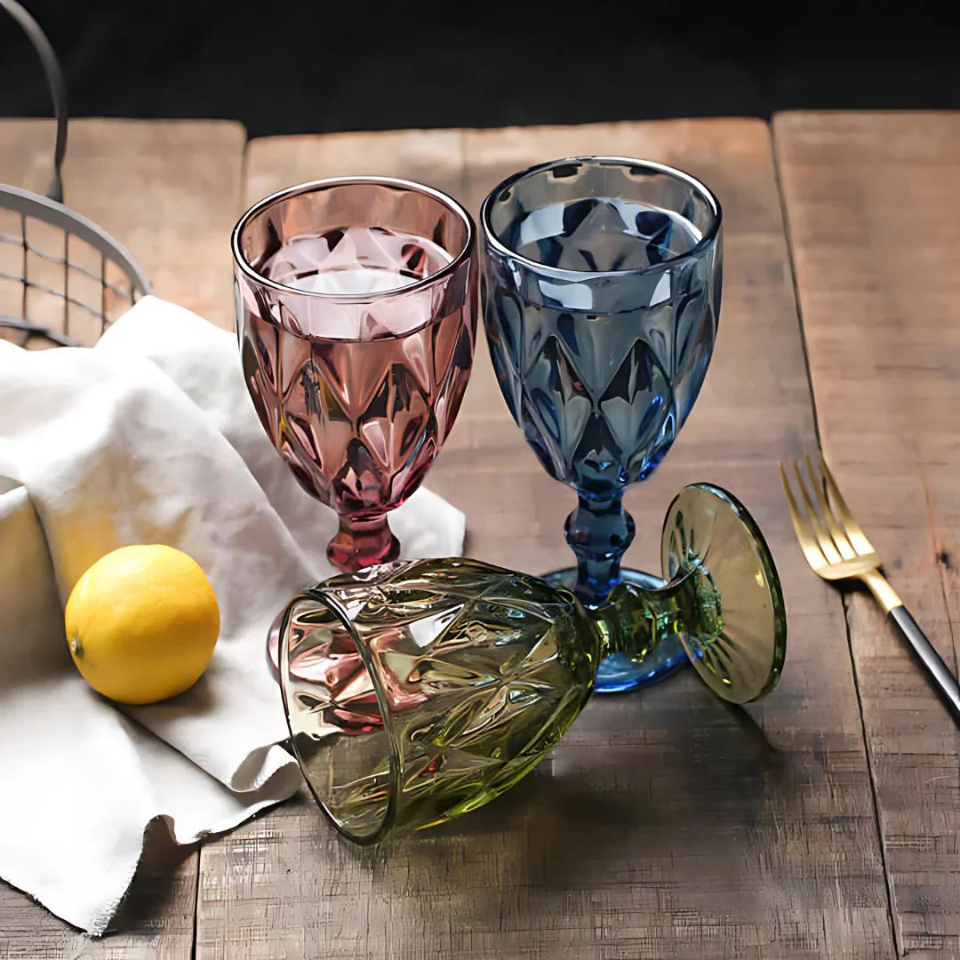 Vibrant Colored Wine Goblet (Pack Of 6)