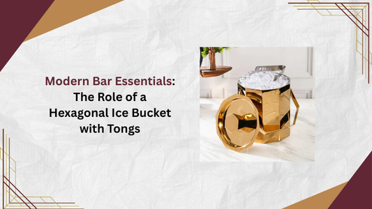 Modern Bar Essentials: The Role of a Hexagonal Ice Bucket with Tongs