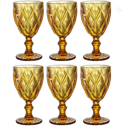 Vibrant Colored Wine Goblet (Pack Of 6)