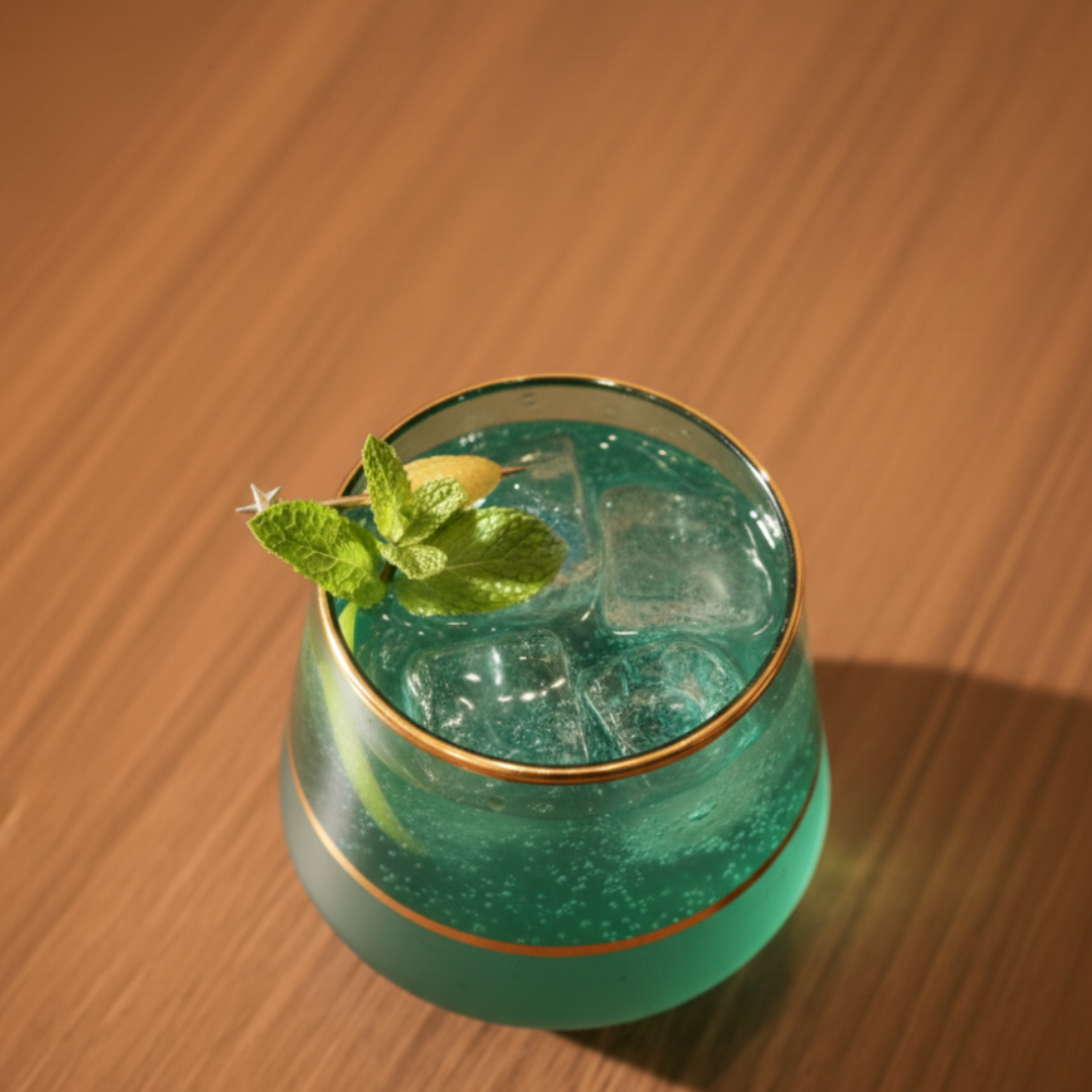 Emerald Gold Frost Whiskey Glass - Pack Of 4