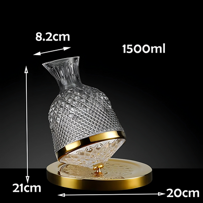 Rotating Crystal Wine Decanter