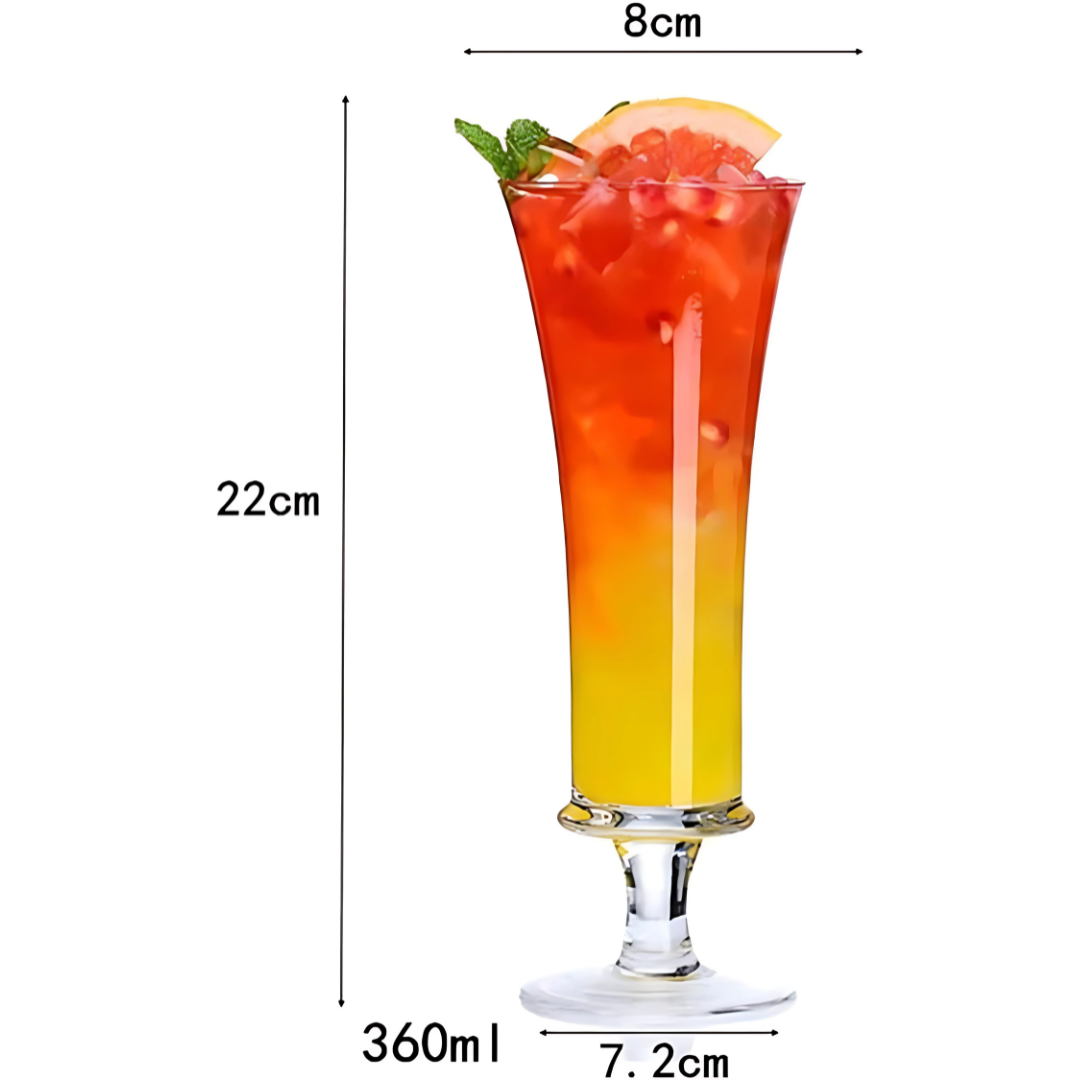 Fluted Crystal Beer Glass - Set Of 6