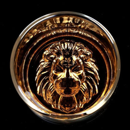 Lion Whiskey Glass - Heavy Crystal - Set Of 6