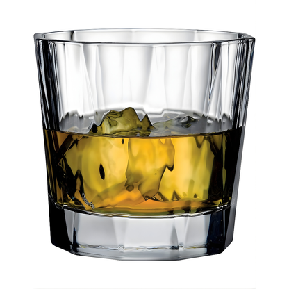 Crystal Ridge Whiskey Glass - Set Of 6 - Made In Italy