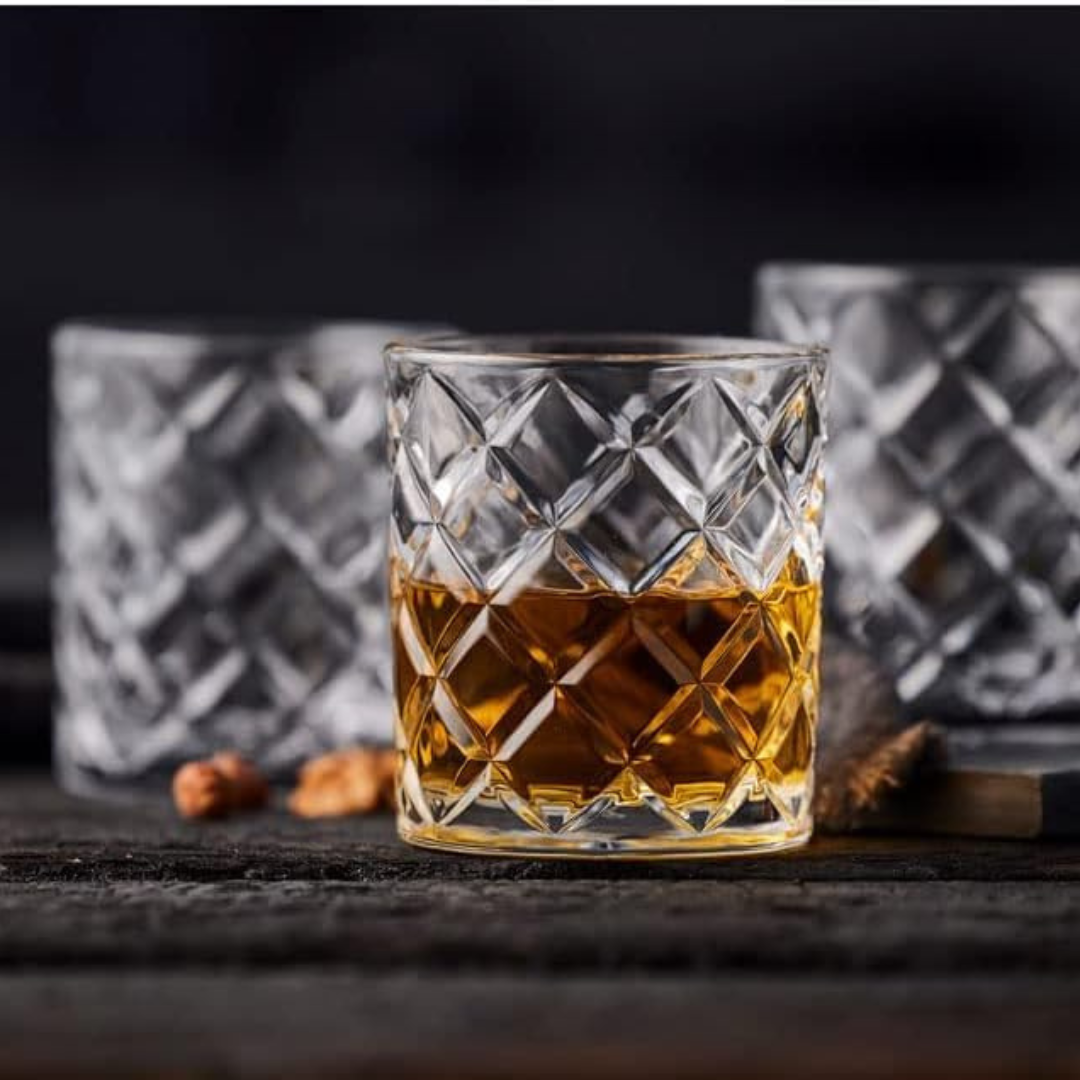 Milano Crystal Cut Whiskey Glass - Made In Italy - Set Of 6