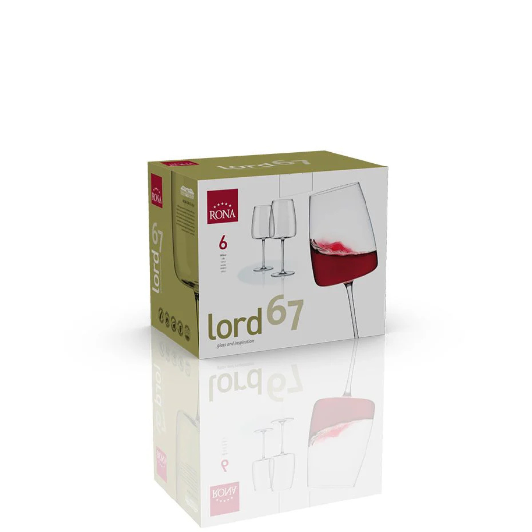 Lord 67 - Crystal Wine Glass - Set Of 6 ( Made In Slovakia)