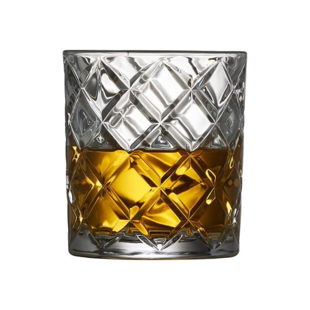 Milano Crystal Cut Whiskey Glass - Made In Italy - Set Of 6