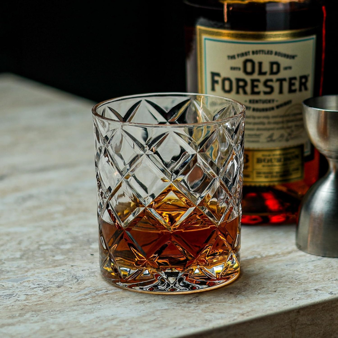 Milano Crystal Cut Whiskey Glass - Made In Italy - Set Of 6