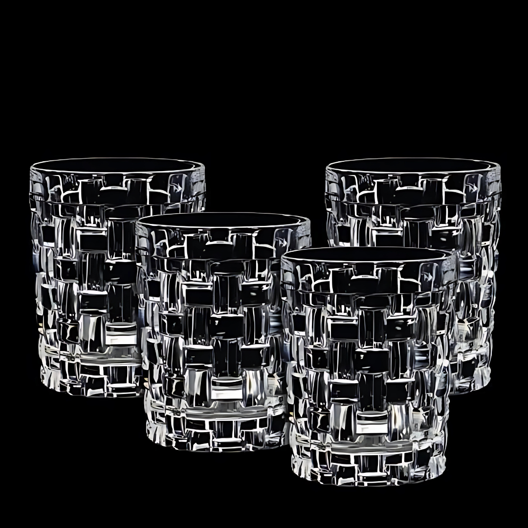Crystal Gridlock Whiskey Tumbler (Pack Of 6)