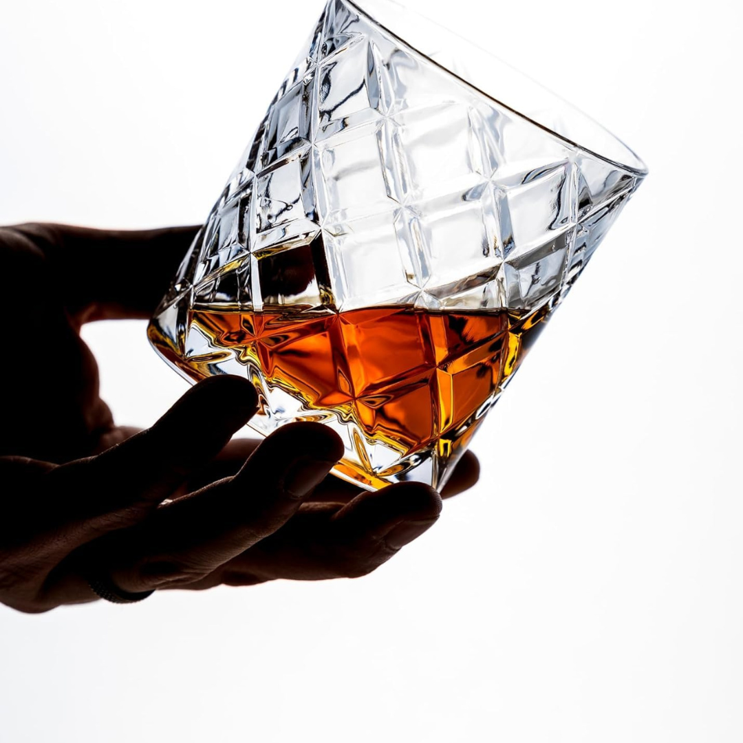 Milano Crystal Cut Whiskey Glass - Made In Italy - Set Of 6