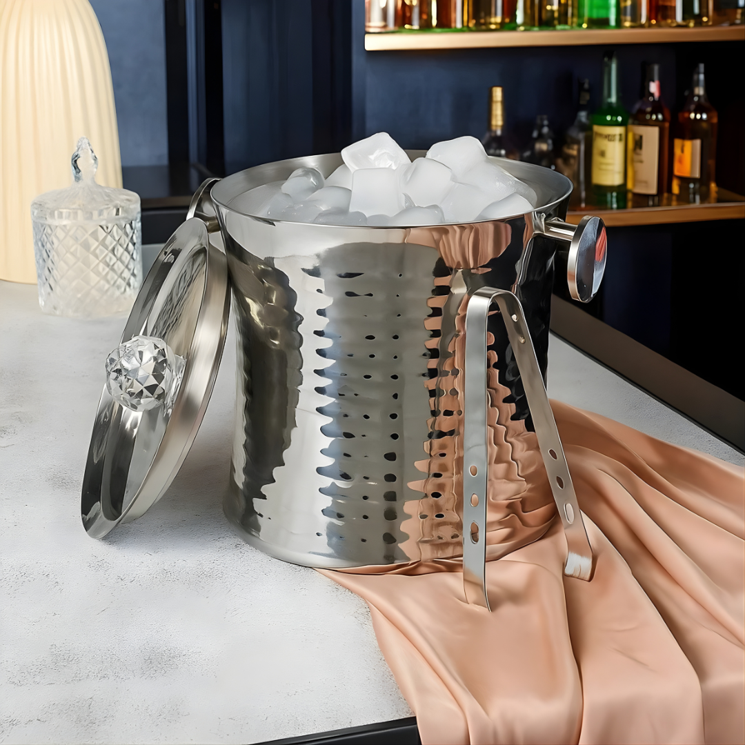 Diamond Ice Bucket With Tong