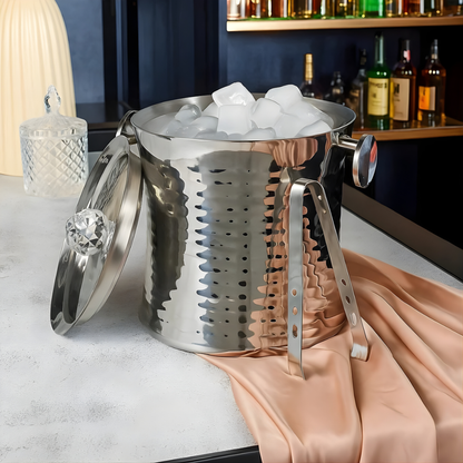 Diamond Ice Bucket With Tong