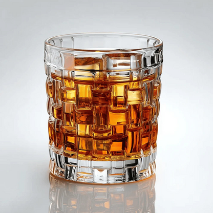 Crystal Gridlock Whiskey Tumbler (Pack Of 6) - Made Of Sapphire Crystal