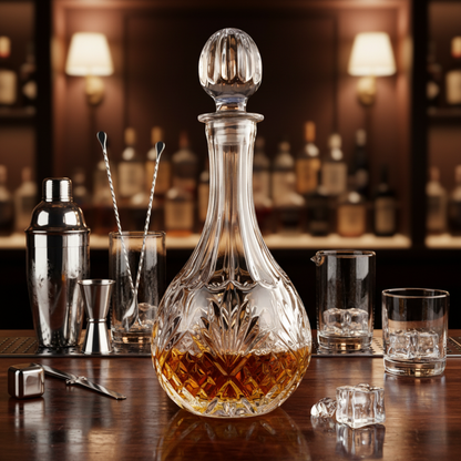 Emperor's Crystal Whiskey Decanter - Made In Italy