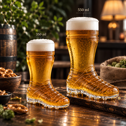 Boot Beer Glass Set Of 4 - Made Of Crystal