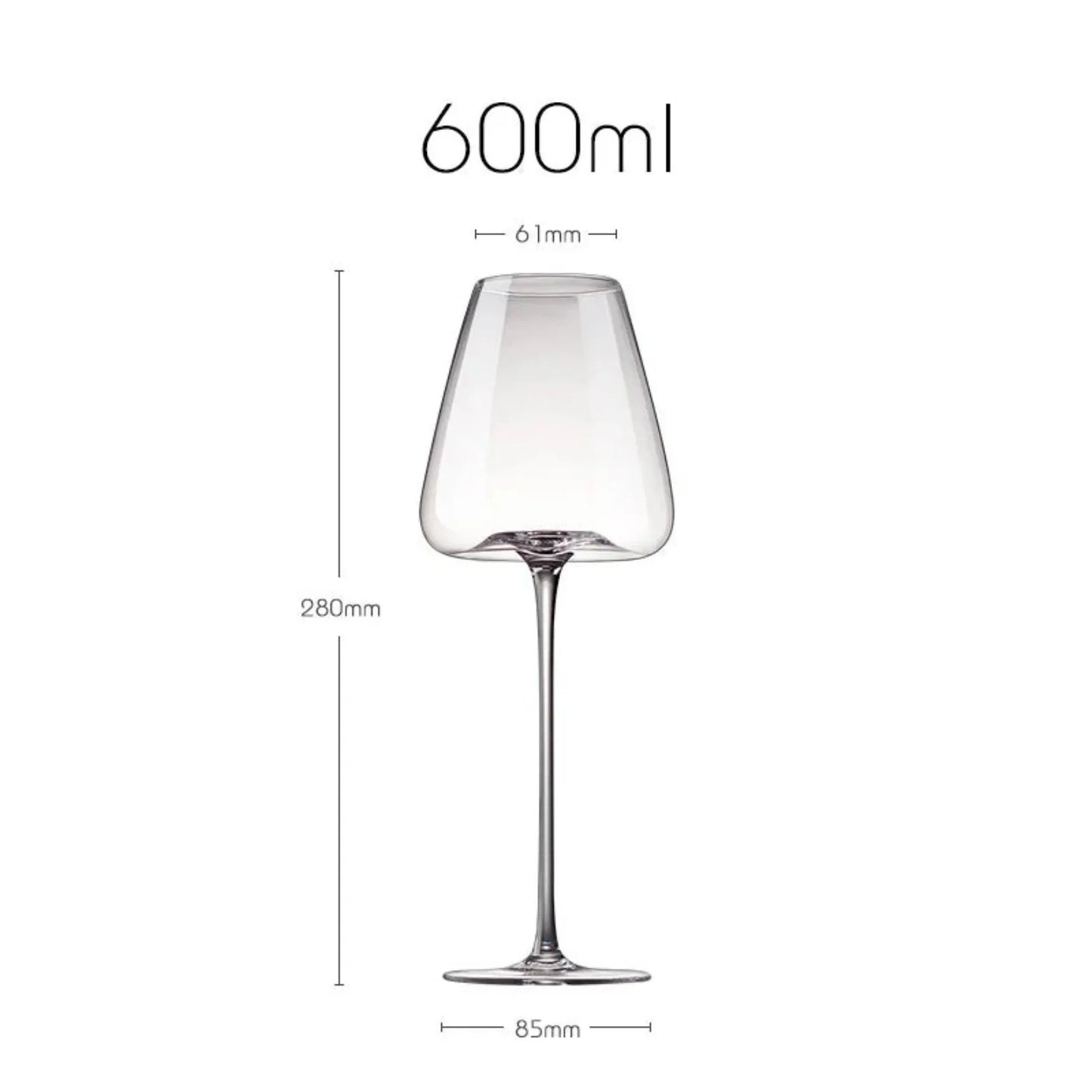 Timeless Wine Glass - Long Stem - Made Of Sapphire Crystal - 28cm Long