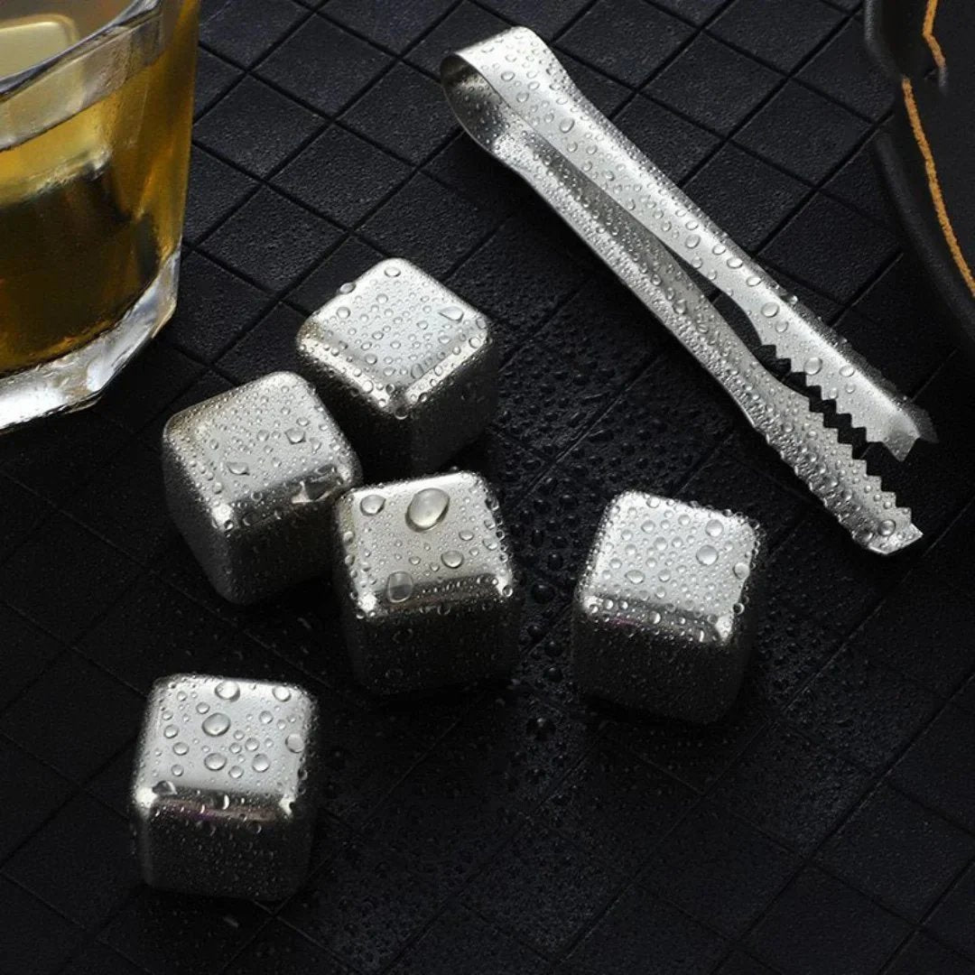 Whiskey Chilling Stones With Tong