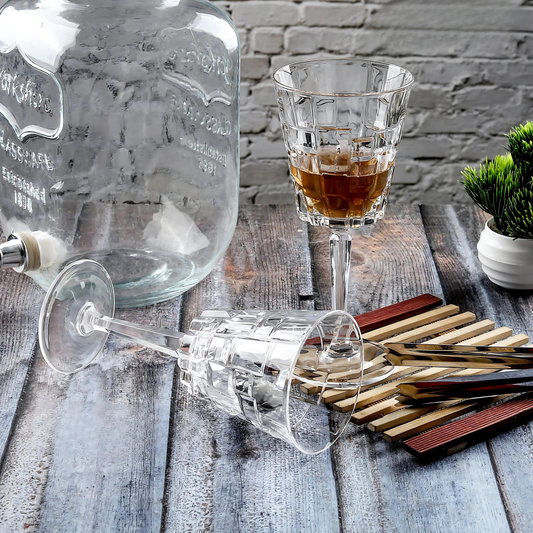 Crystal Cut Wine Glass (Pack Of 6)