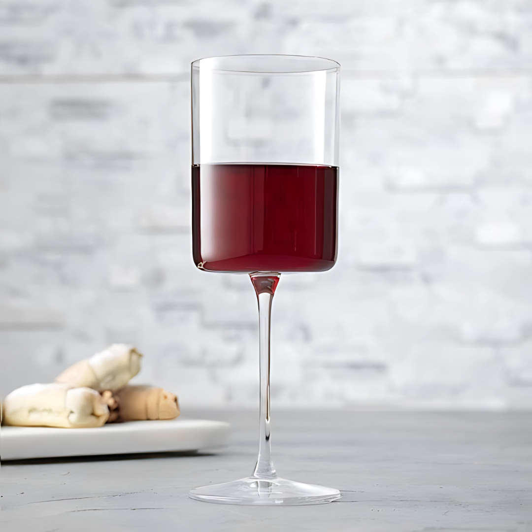 Monarch Stem Wine Glass — Pack of 6 showcasing red wine in pure crystal clarity and elegant design.