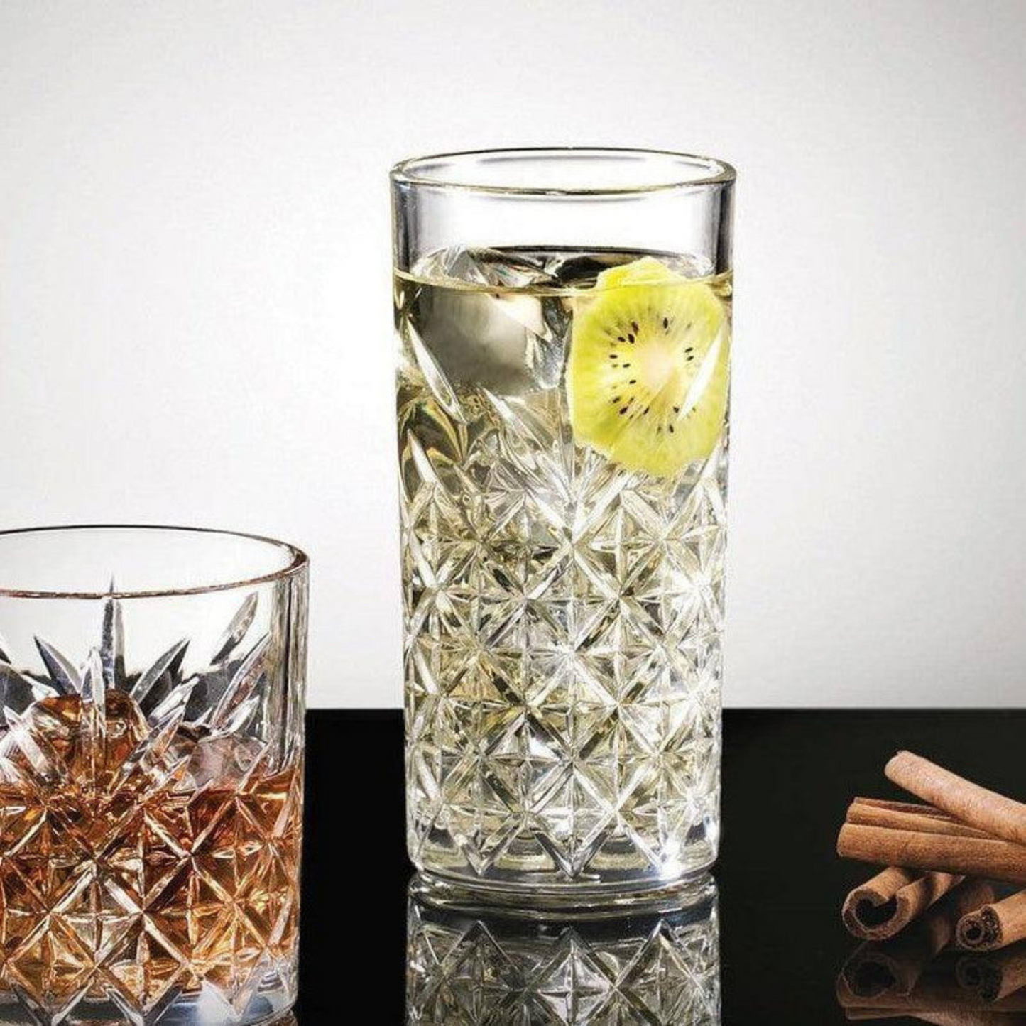 Vista Crystal Hi Ball Glass - Set Of 6 - Made In Italy