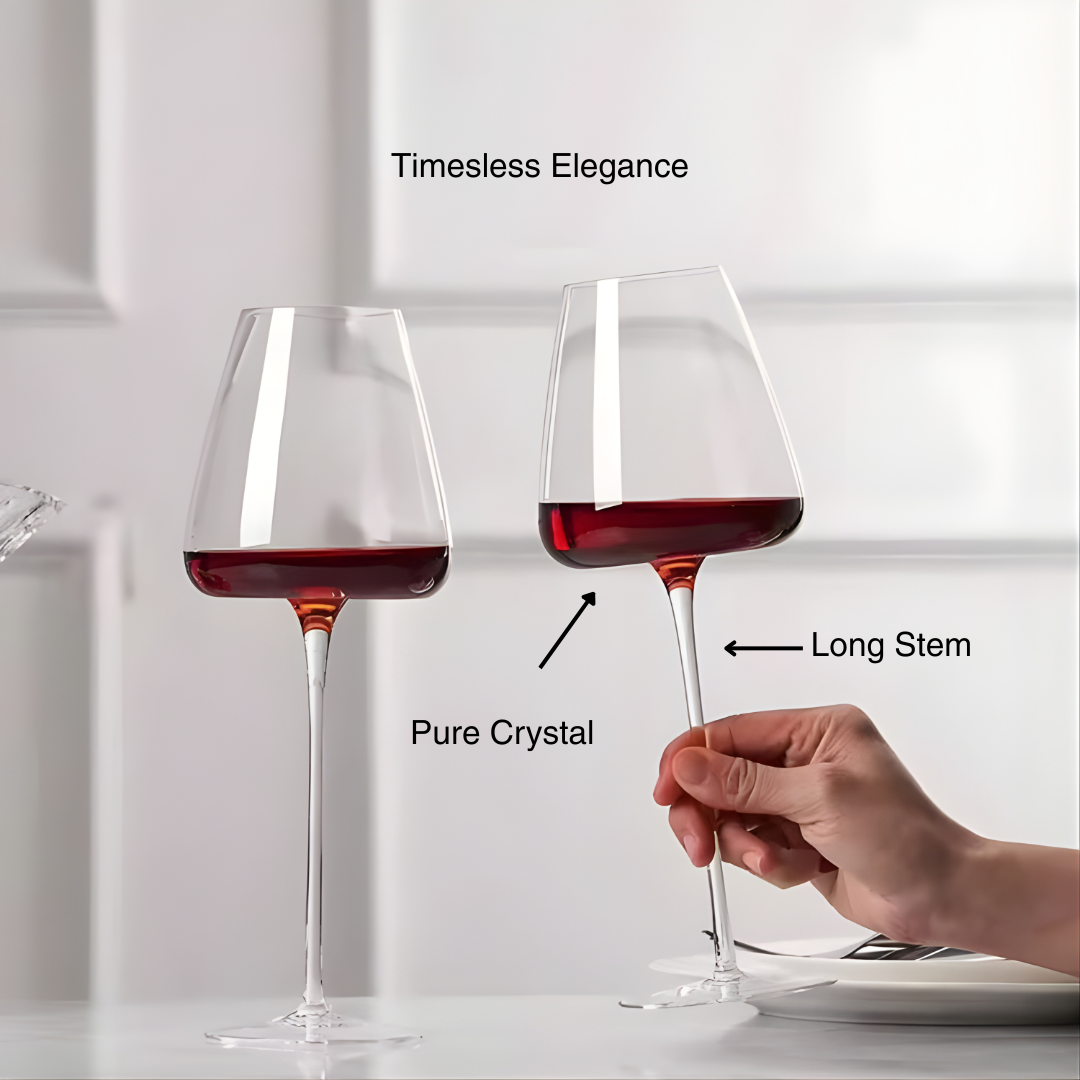 Timeless Wine Glass - Long Stem - Made Of Sapphire Crystal - 28cm Long