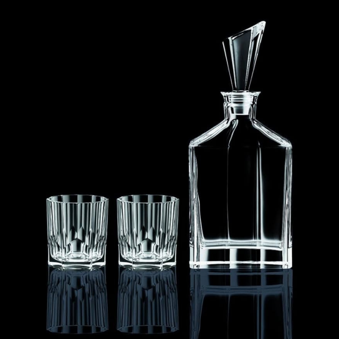 Aspen Crystal Decanter Set - Made With Sapphire Crystal
