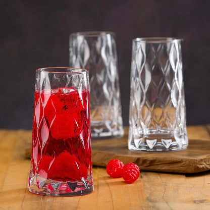 Leafy Hi Ball Glass (Made In Turkey) (Set Of 4)