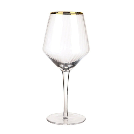Gold Rim Wine Glass