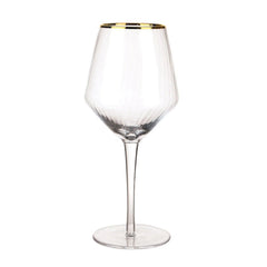 Gold Rim Wine Glass