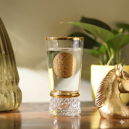 Lionheart Gold Crystal Tumbler - Set Of 6 - Made Of Bohemian Crystal