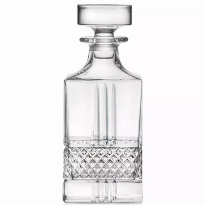 Regal Whiskey Decanter With 6 Glasses - Made In Italy