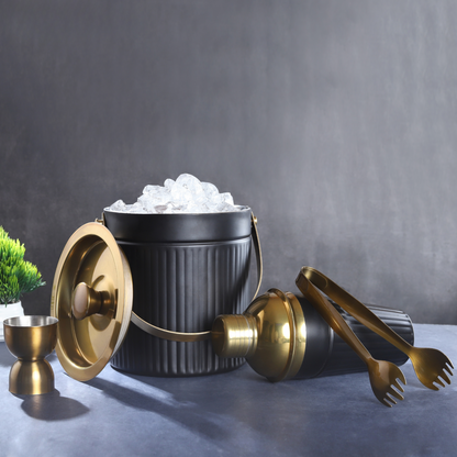 Golden Black Ice Bucket Set