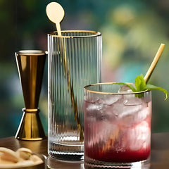 Gold Rim Whiskey Glass (Pack Of 6)
