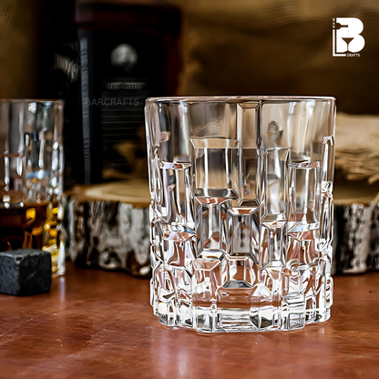 Crystal Cut Whiskey Glass - Made in Italy - Set of 6